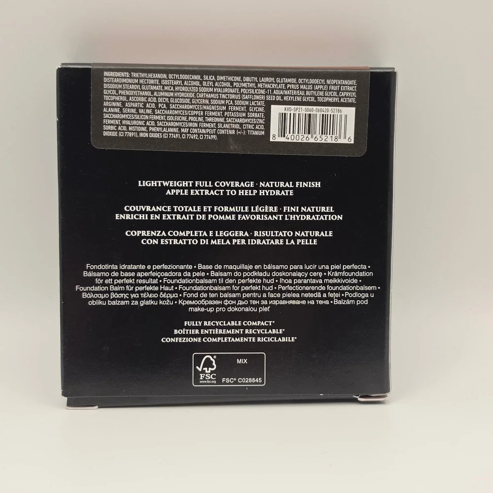 KVD Beauty Good Apple Skin-Perfecting Foundation Balm Deep 088 10g 0.35oz NIB